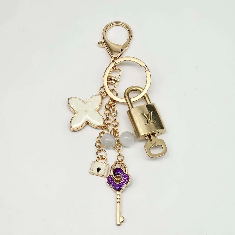 Authentic Louis Vuitton Lock & Key with unbranded Bagcharm, Keycharm, Keychain - Picture 2 of 6